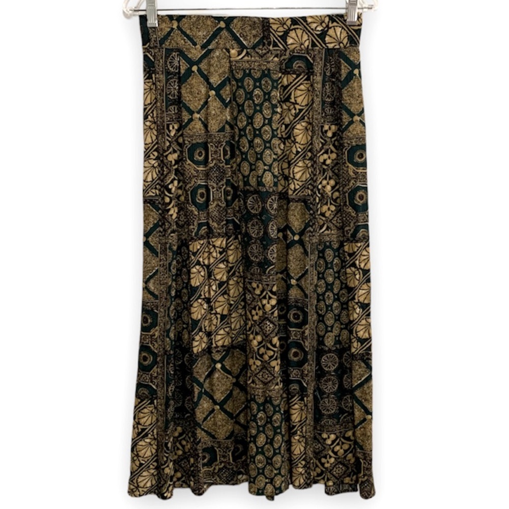 FRITZI California Vintage Pleated Maxi Skirt